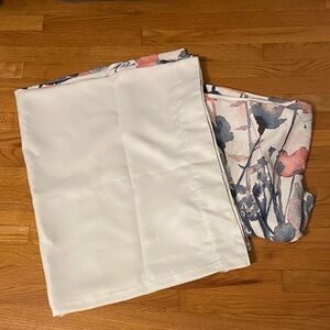 Floral Print Fabric Curtains